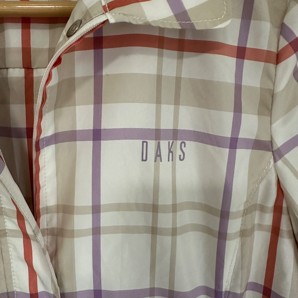 Vintage DAKS Plaid Lightweight Zip-up Golf Jacket, Windbreaker - Picture 3 of 7